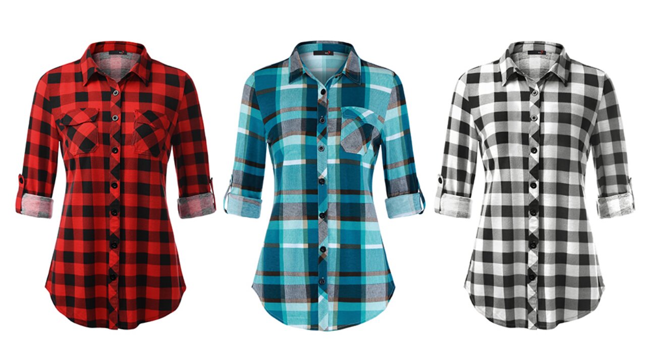 Top Classic Plaid Shirts for women #shorts