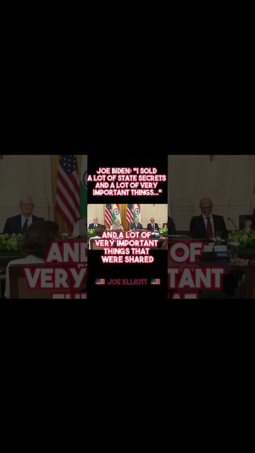 Joe Biden: "I SOLD a lot of state secrets and a lot of very important things..." #shorts