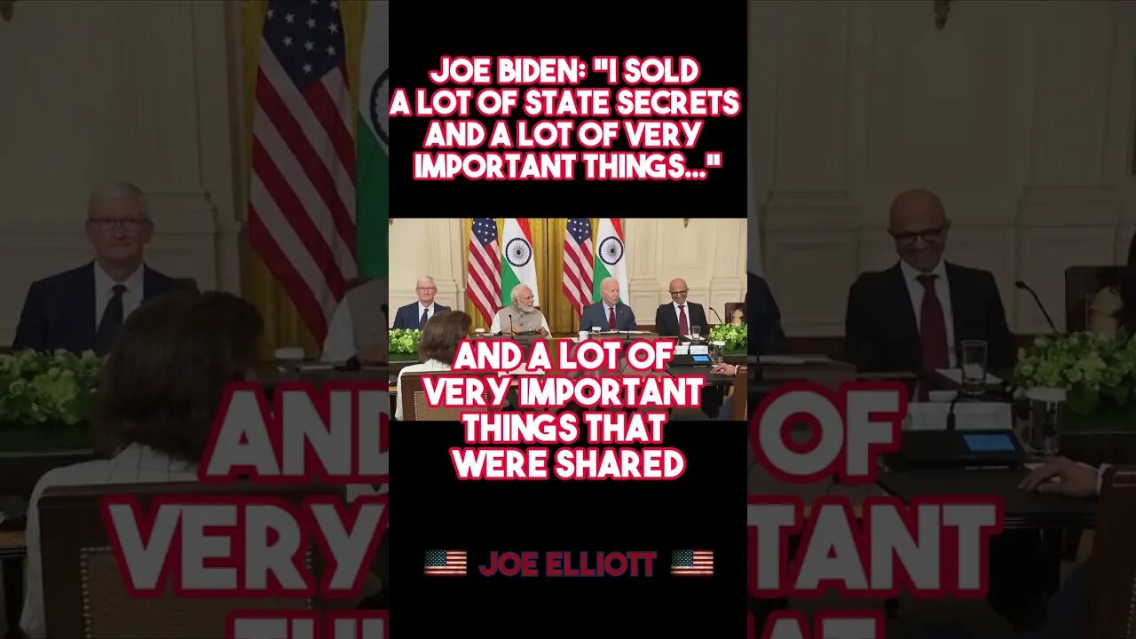 Joe Biden: "I SOLD a lot of state secrets and a lot of very important things..." #shorts