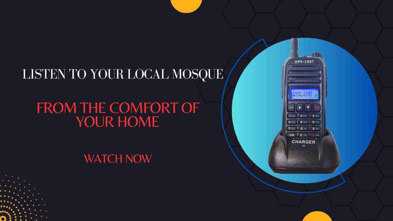 Mosque Adhan/Azan Radio Receiver Walkie Talkie Type DFR-1957