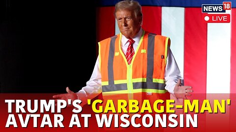 Trump Vs Biden Over Garbage Comment | Trump Dressed As Garbage Man In Wisconsin Rally Live