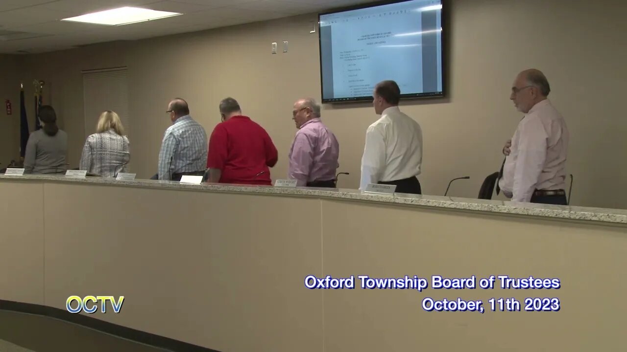 Oxford Township Board of Trustees Regular Meeting: October, 11th 2023