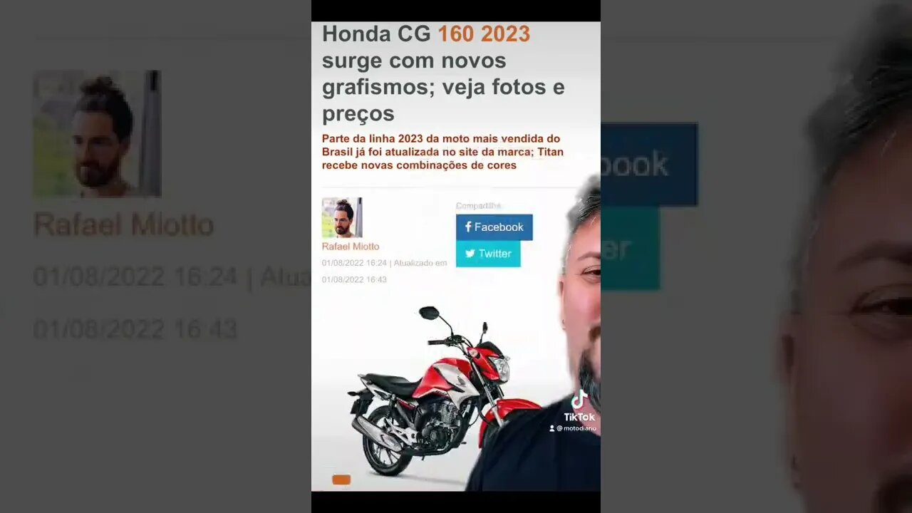 Nova Honda CG de plástico com Grafismo Novo, 2023, 2024, 2025…… e por aí vai