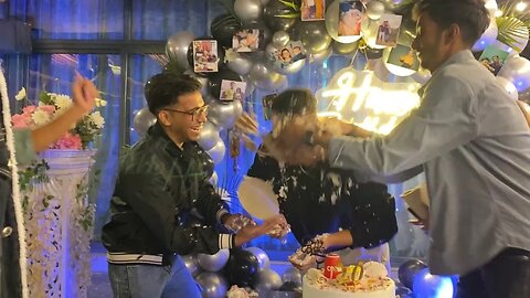Bobinder ke birthday pe cake mardia || stage karab 🤣😂 #birthday
