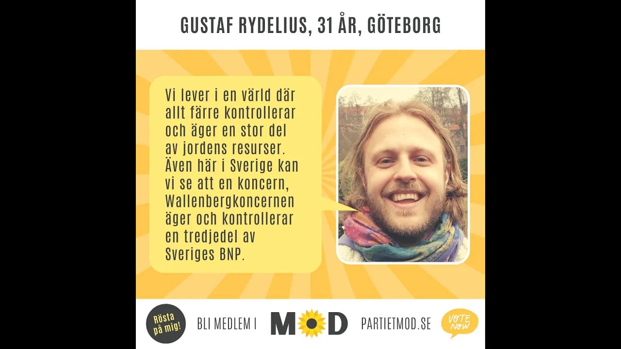 Gustaf Rydelius, 31 år, aktivist, filosof, Göteborg | Riksdagskandidat MoD