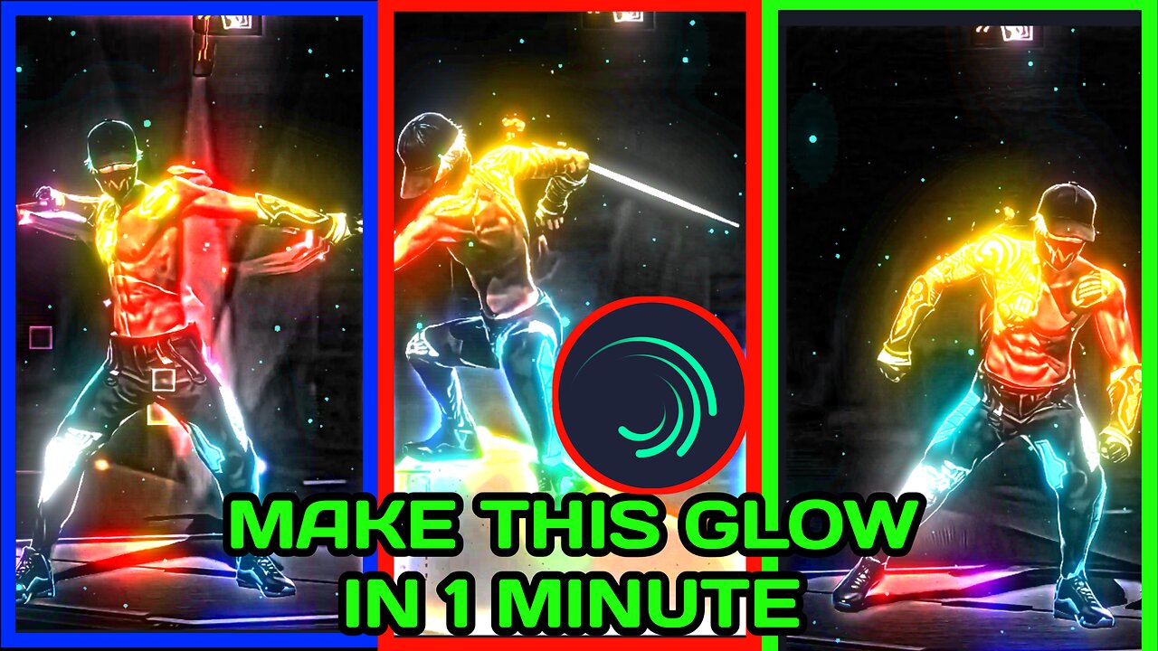 MAKE THIS GLOW IN 1 MINUTE // RED-BLUE GLOW TUTORIAL // HOW TO MAKE THIS GLOW IN ALIGHT MOTION