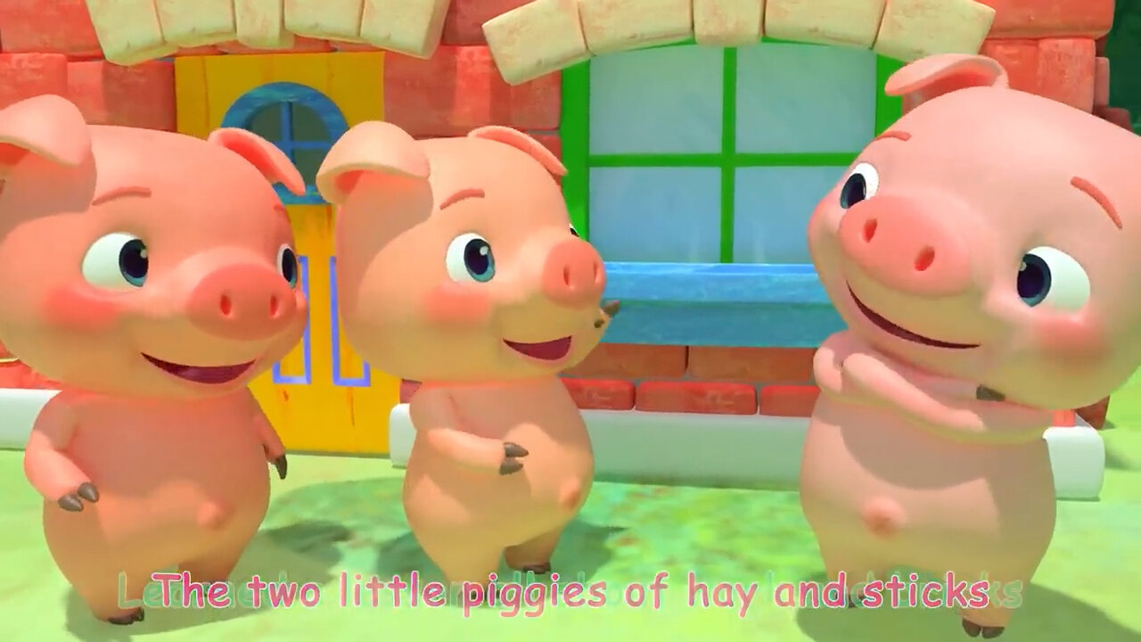 Three Little Pigs Song | CoComelon | Sing Along | Nursery Rhymes and Songs for Kids