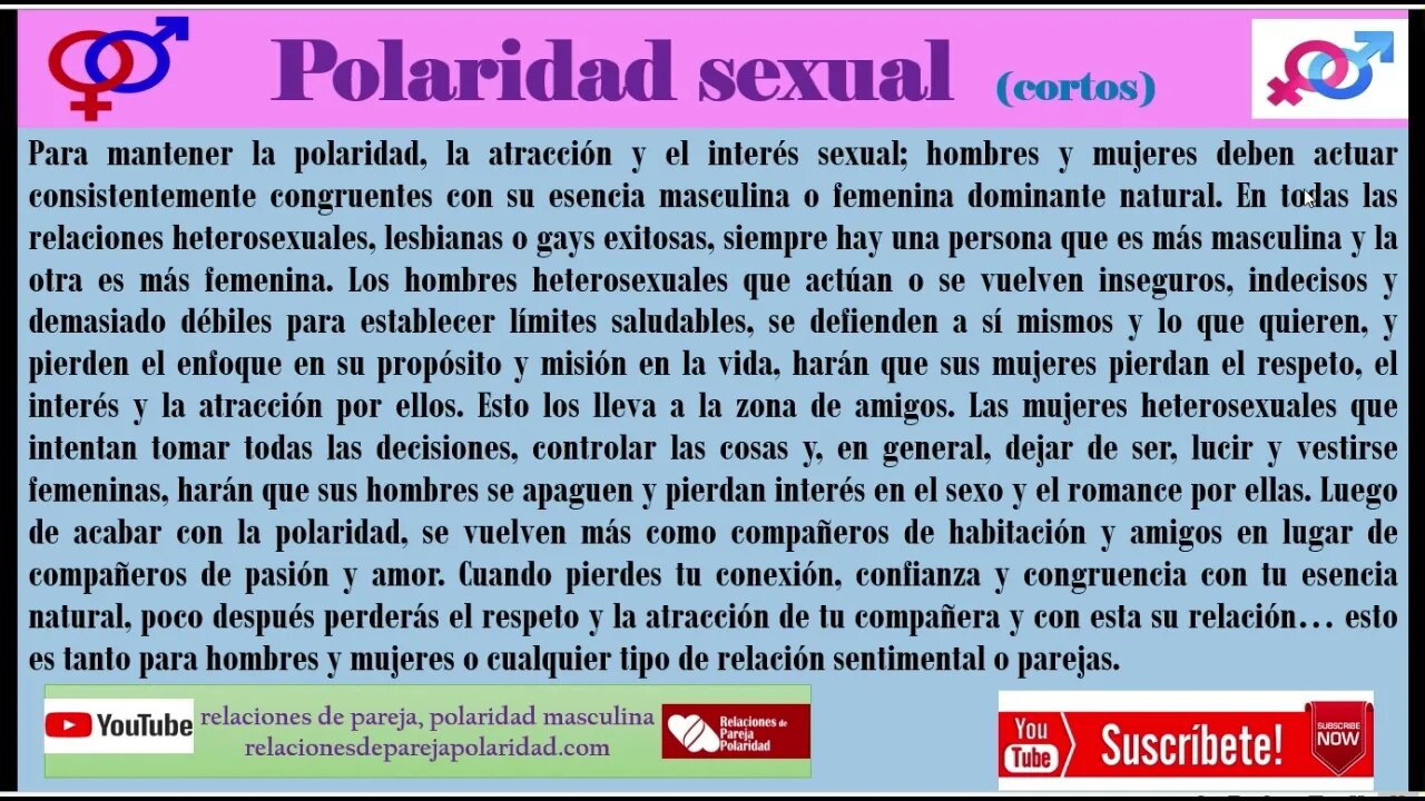 Polaridad sexual - (masculino - femenina) ♀ ♂ ⚤ #cortos #shorts