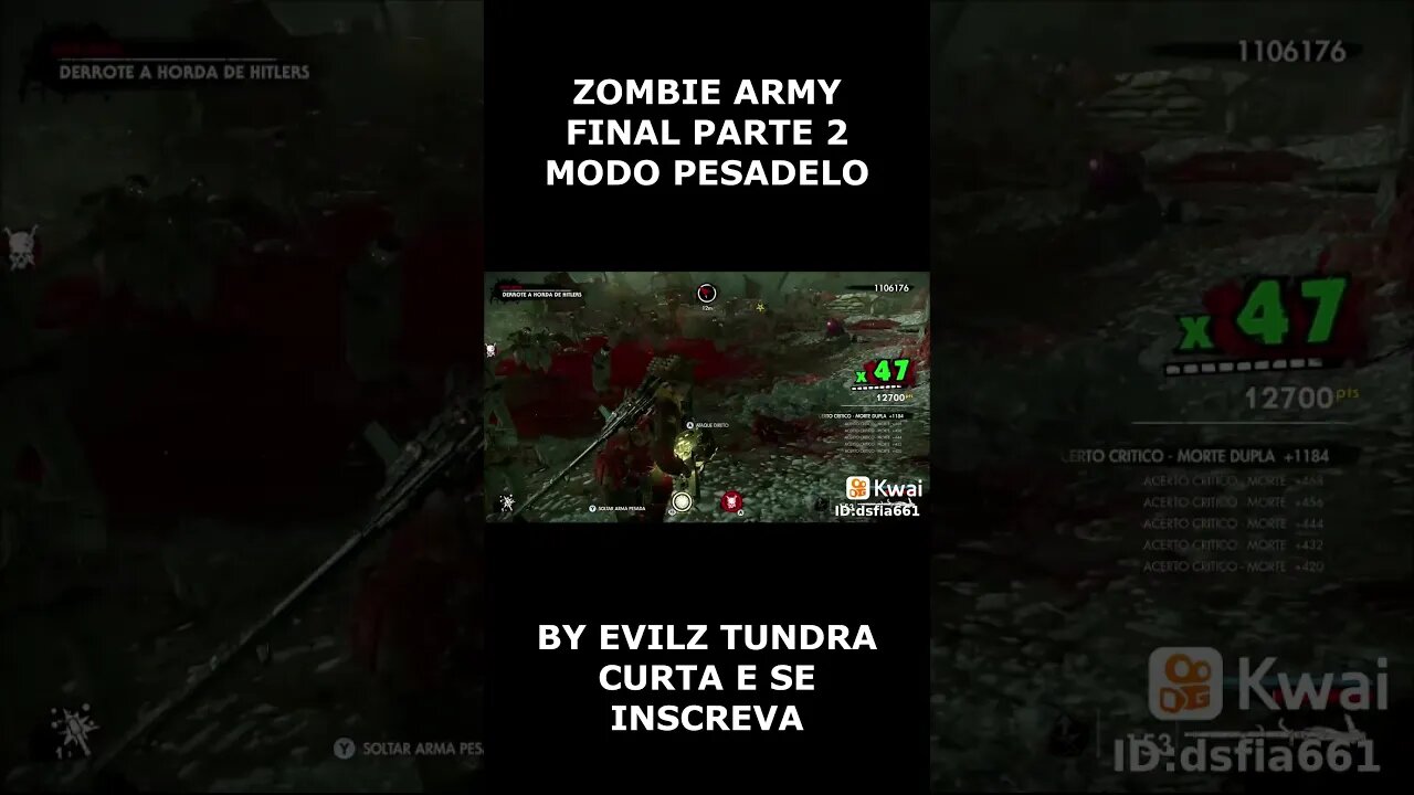 ZOMBIE ARMY FINAL PARTE 2 MODO PESADELO #shorts