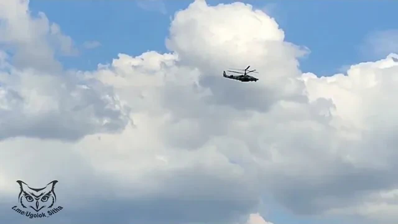 Ka 52 VKS in the Kharkiv region on the hunt