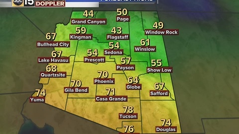 Weather disturbance moving into the Valley, bringing cooler temperatures