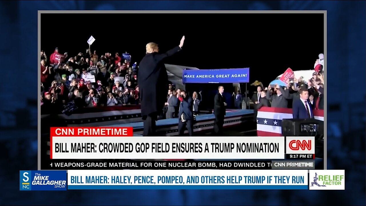 Bill Maher claims that a larger pool of candidates increases the chance of Trump winning the Republican primary