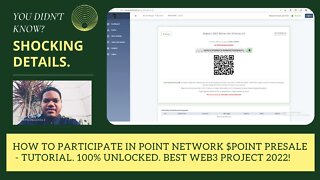 How To Participate In Point Network $POINT Presale - Tutorial. 100% Unlocked. Best Web3 Project 2022