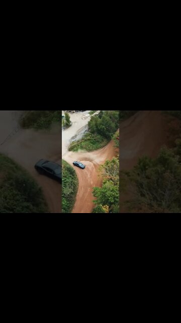 Ripping donuts in a Dodge Challenger