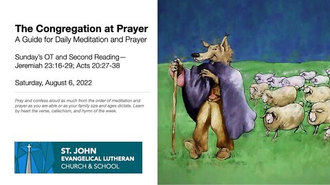 Sunday’s OT and Second Reading—Jeremiah 23:16-29; Acts 20:27-38