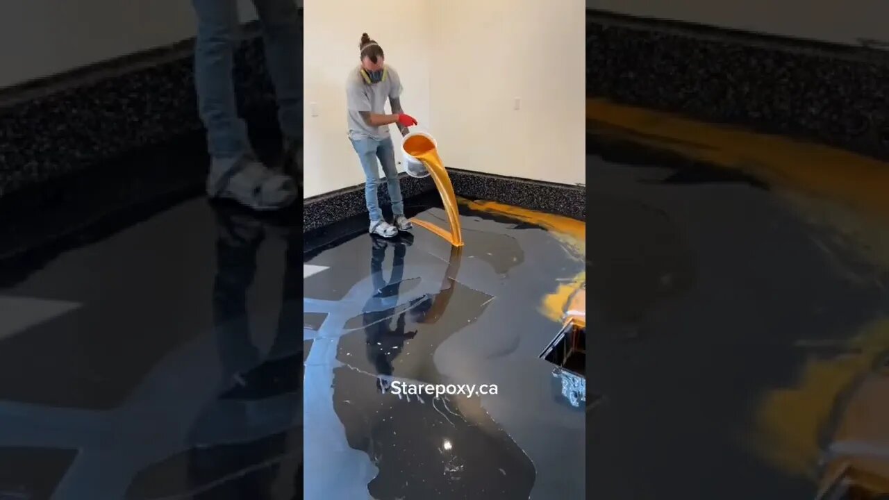 Metallic EPOXY Floors are Fire!🔥 #shorts