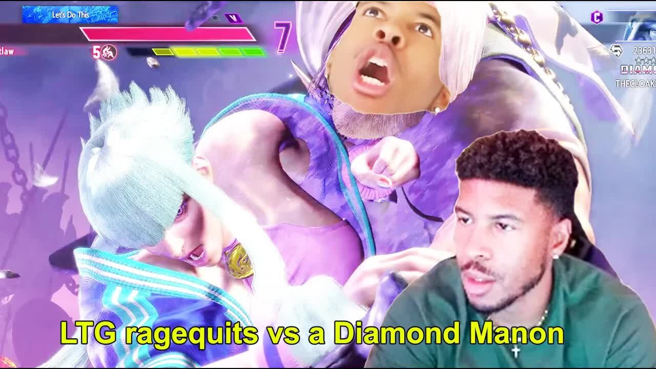 LTG Low Tier God (JP) ragequits vs a Diamond Manon | 8/26/23 [Major Start Reupload]