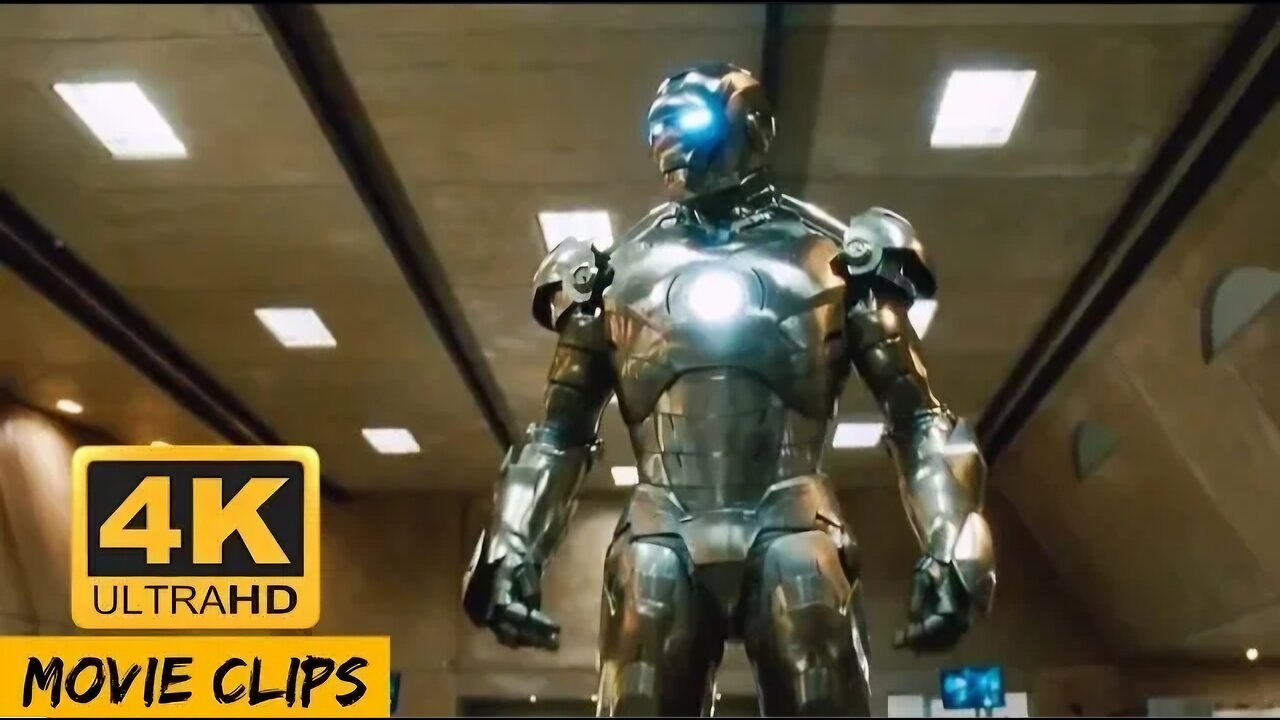 Iron Man Mark II Armor - Test Flight Scene | Iron Man (2008) IMAX Movie Clip HD 4K