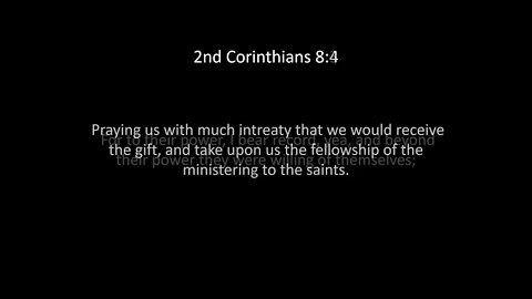 2nd Corinthians Chapter 8