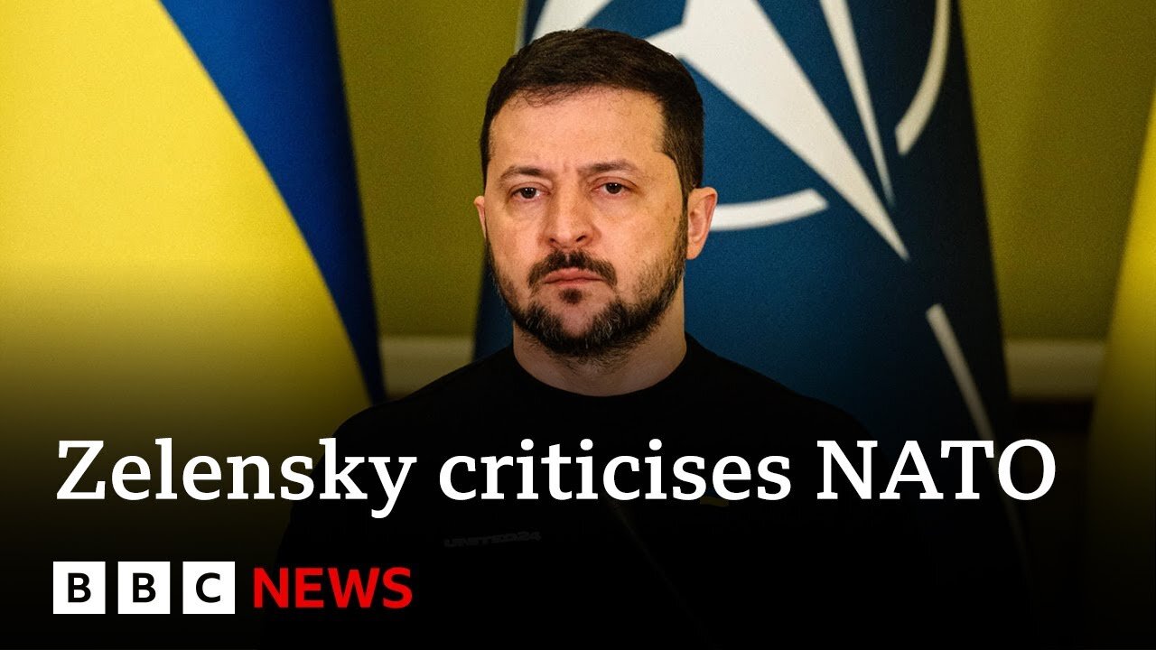 President Zelensky criticises NATO “weakness” for denying Ukraine membership - BBC News