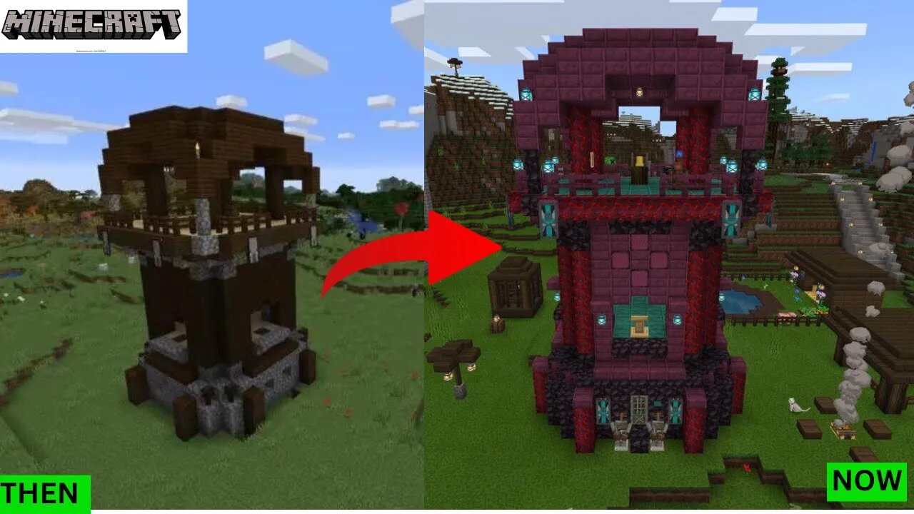 I TRANSFORMED THE PILLAGER OUTPOST IN MINECRAFT|MINECRAFT PE|1.20 UPDATE