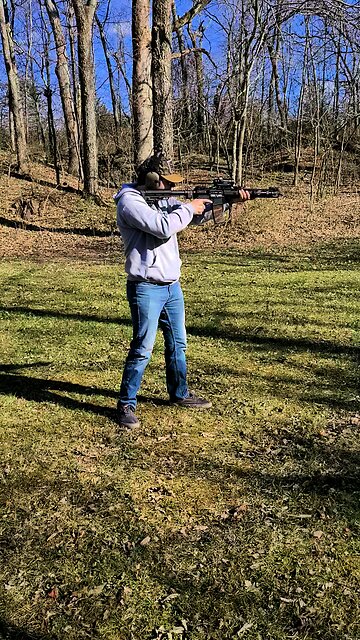 Jeremy Checking Out the AR