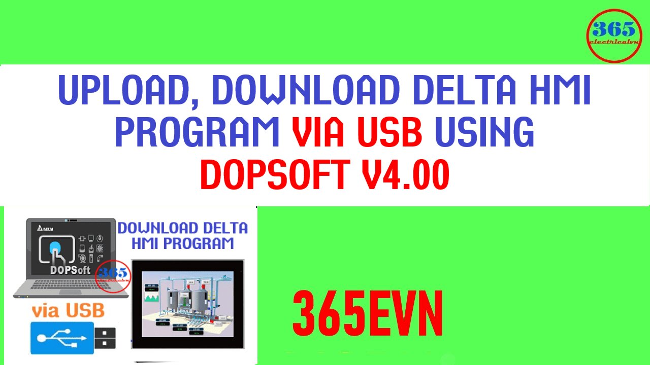 0117 - Upload, Download Delta HMI Program on Dopsoft v4.00 use USB Disk
