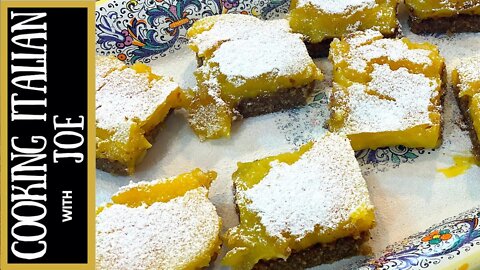 Lemon Cream Bar Tart with Nut Crust | Cooking Italian with Joe
