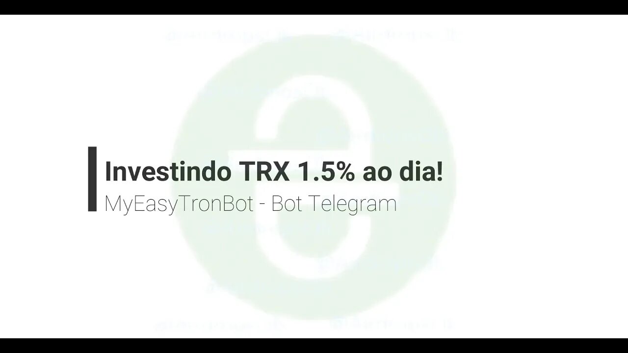 Mineradora - BOT telegram - Investi 50 TRX - Pagando revisão 12 de abril de 2021