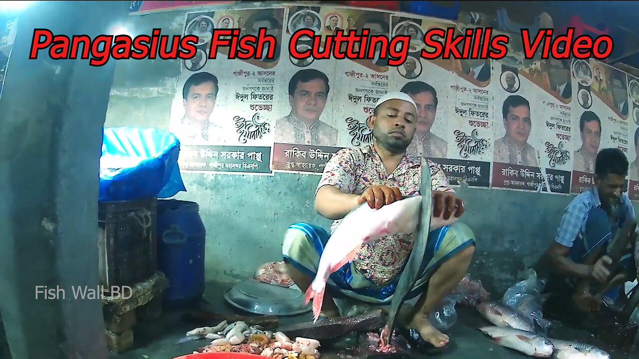 Pangasius Fish Cutting Skills In Fish Cutting Video-Fish Cutting Video-Fish Wall BD