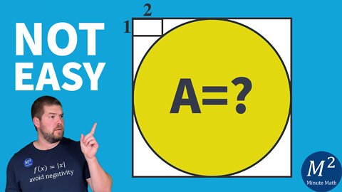 Is it IMPOSSIBLE to find the Circle area inside of the Square? | Minute Math #geometry