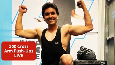 100 Cross arm push-ups