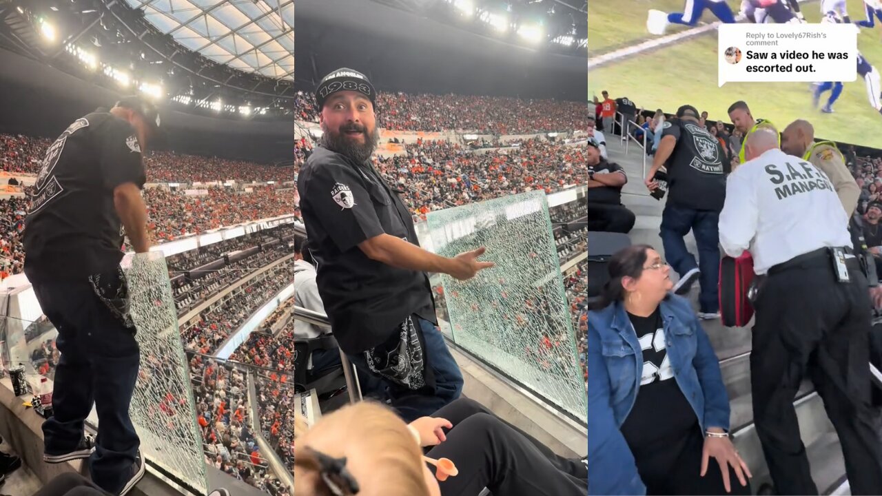 Fan Got Banned from Las Vegas Raiders Stadium after Breaking Their Glass Railing