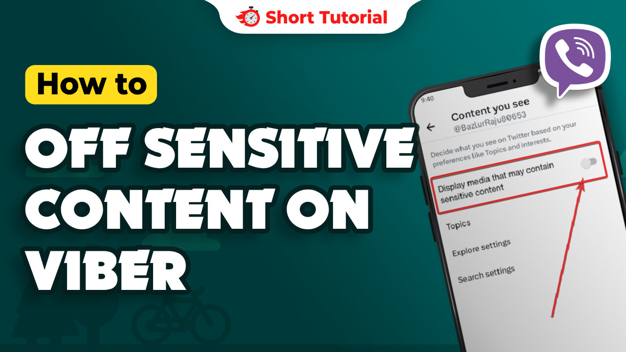How to turn off sensitive content on viber