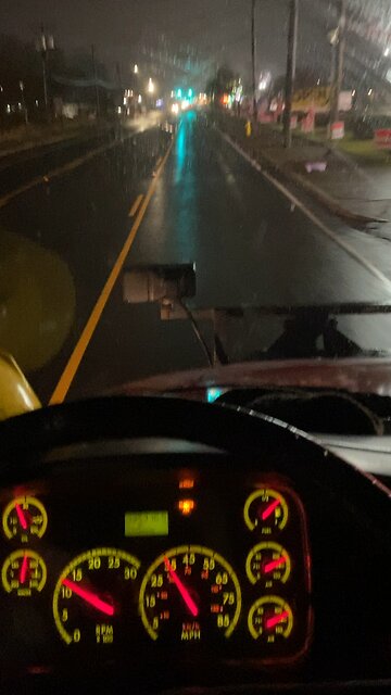 Driving back from a 16 hour shift.