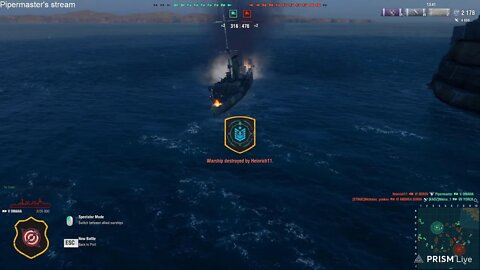 Pipermaster's Live broadcast World Of Warships