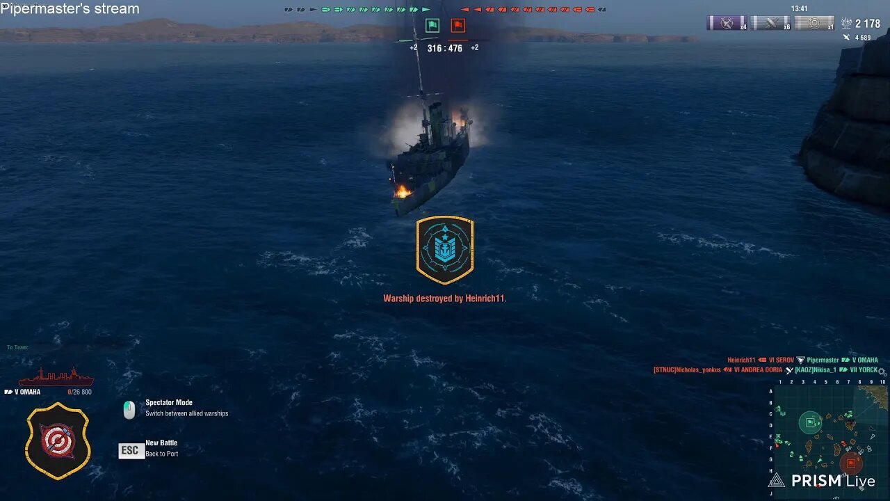 Pipermaster's Live broadcast World Of Warships