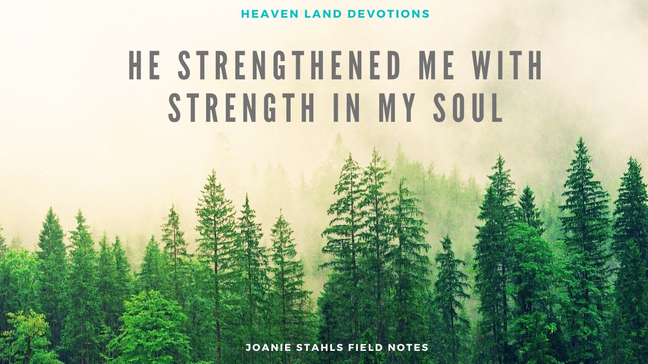 Heaven Land Devotions - He Strengthened Me With Strength In My Soul