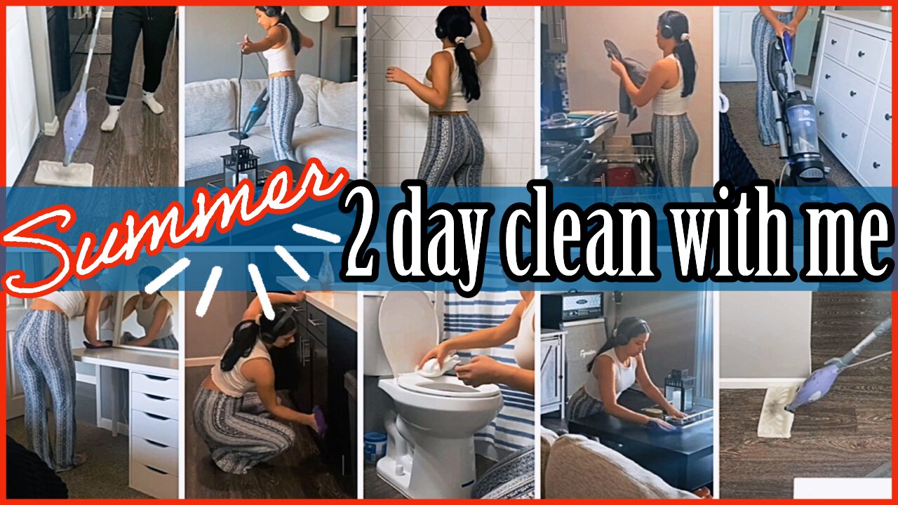 *NEW* 2 DAY SUMMER CLEAN WITH ME 2022 ✨ | CLEANING MY WHOLE APARTMENT | SPEED CLEANING | ez tingz