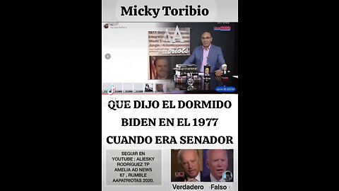 LO QUE DIJO EL DORMIDO BIDEN EN EL 1977