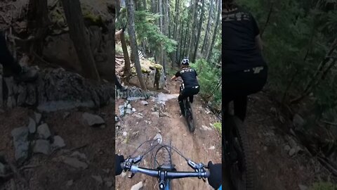 Wait for it Biking in Whistler, BC Who would you try this with? #shorts