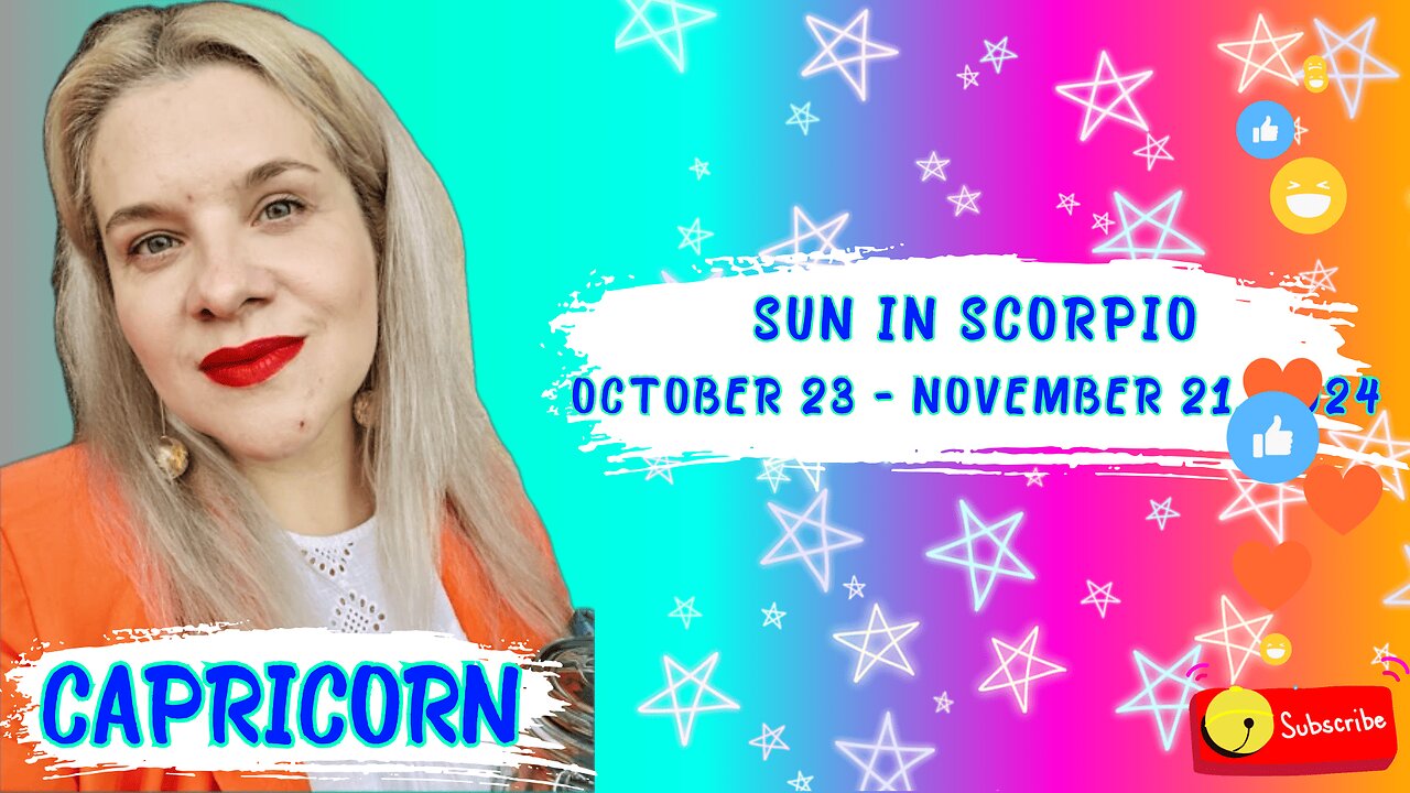 CAPRICORN - SUN IN SCORPIO OCTOBER 23 - NOVEMBER 21,2024 #HOROSCOPE #ASTROLOGY #ELENAMINA #CAPRICORN