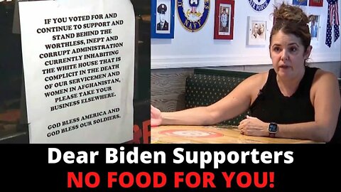 Florida Diner Owner Turns Away Biden Supporters 👍
