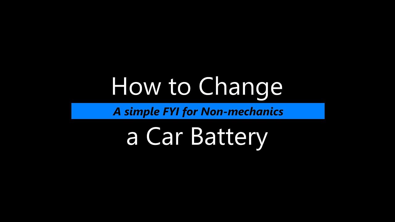 How to change a car battery - Basic Info for non-mechanics