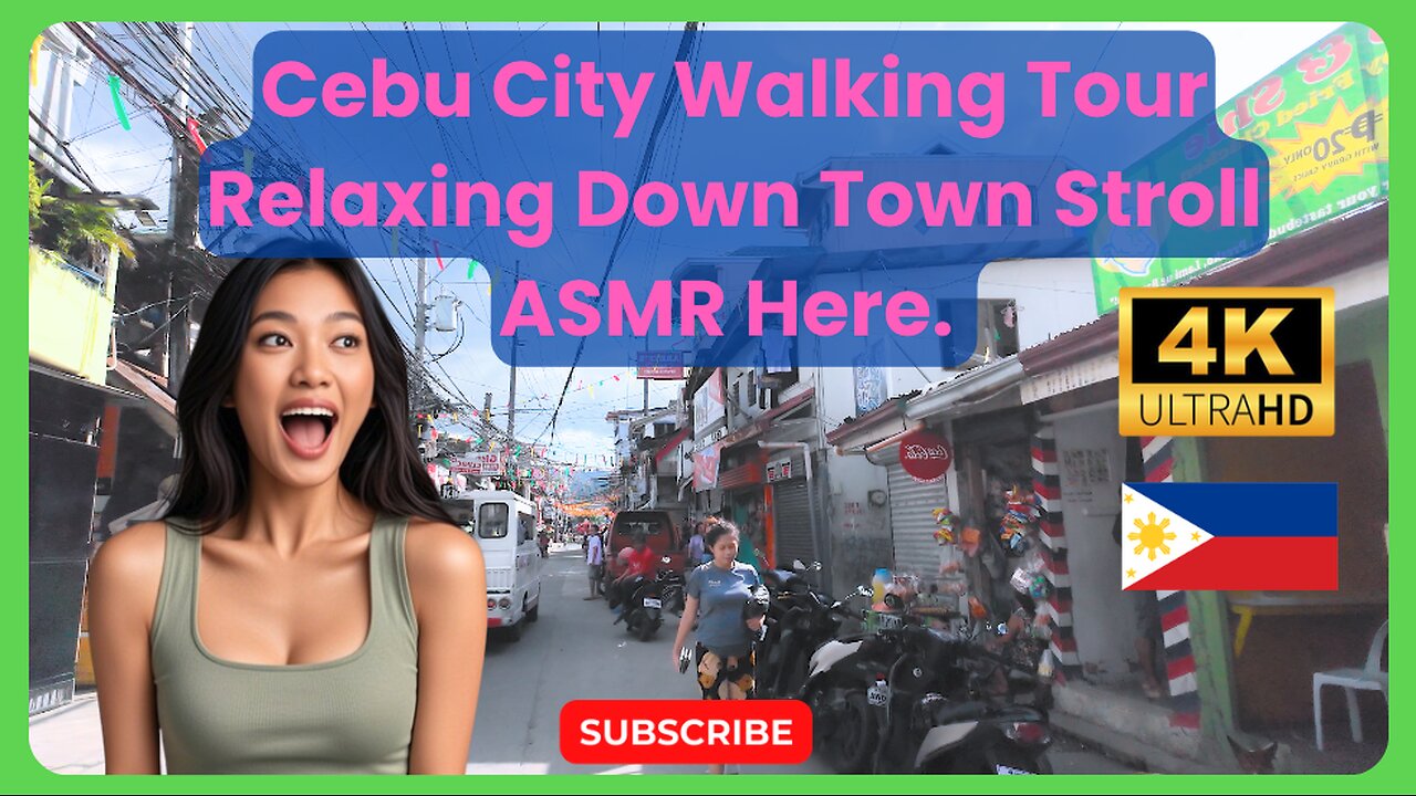 🇵🇭 4K Cebu City: The Sounds of the Town ASMR Walking Tour