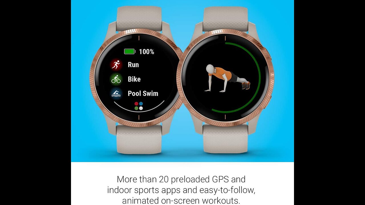 Garmin Venu, GPS Smartwatch with Bright Touchscreen Display, Features Music, Body Energy Monito...