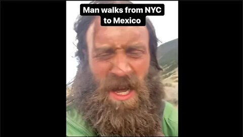 Man walks from NYC to Mexico to get benefits