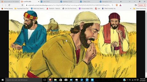 Jesus works on the Sabbath