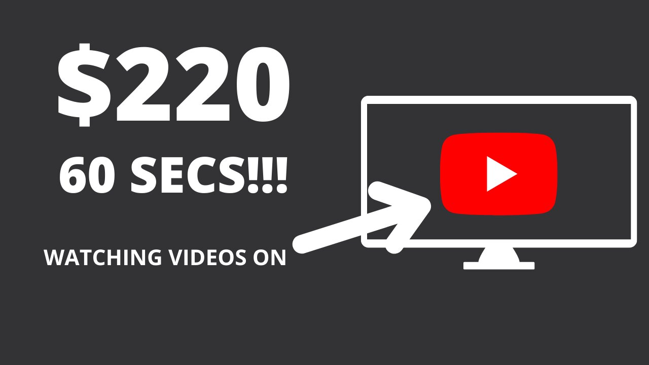 Make $220.00 in 60 SECONDS ONLINE Watching YouTube Videos!
