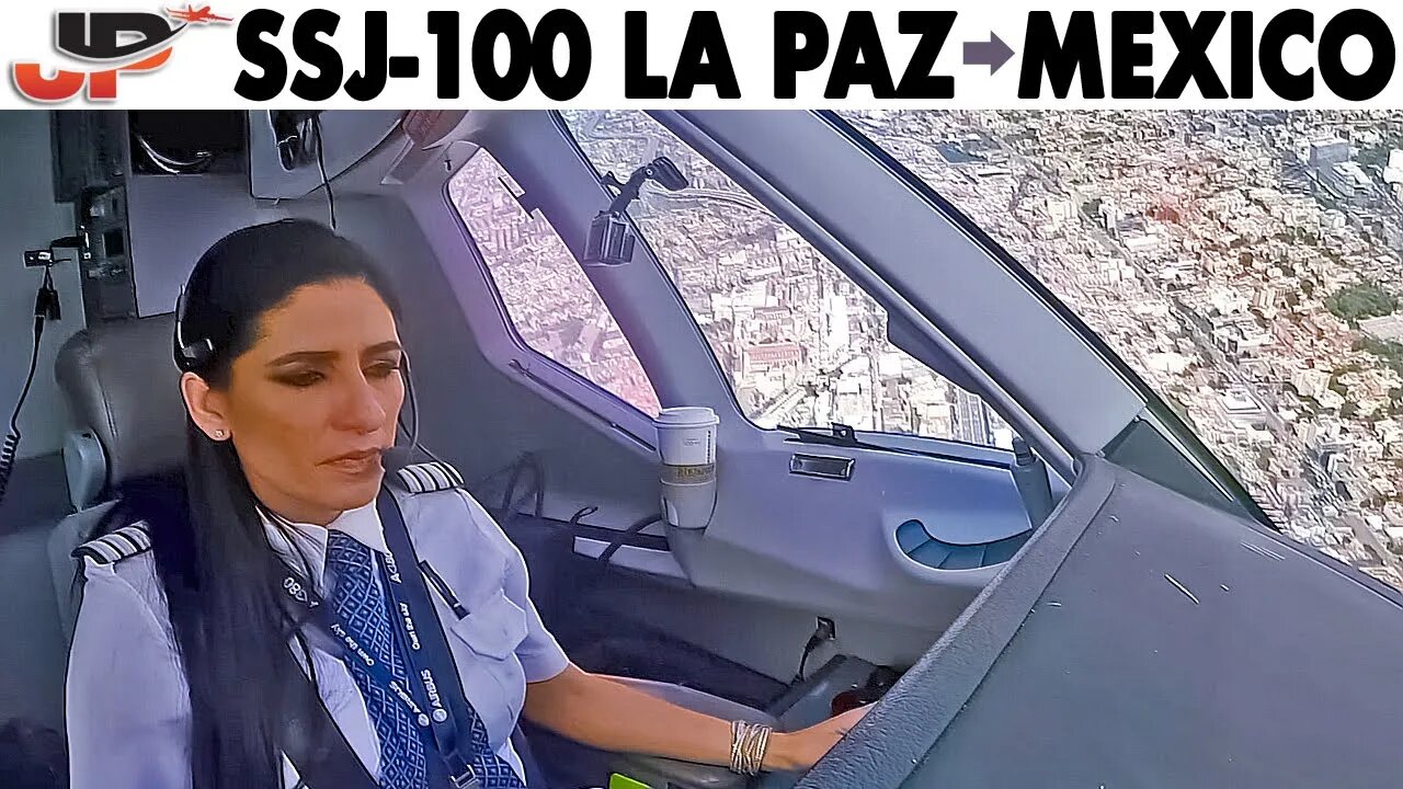 Piloting the SUKHOI SUPERJET La Paz to Mexico City | Cockpit Views